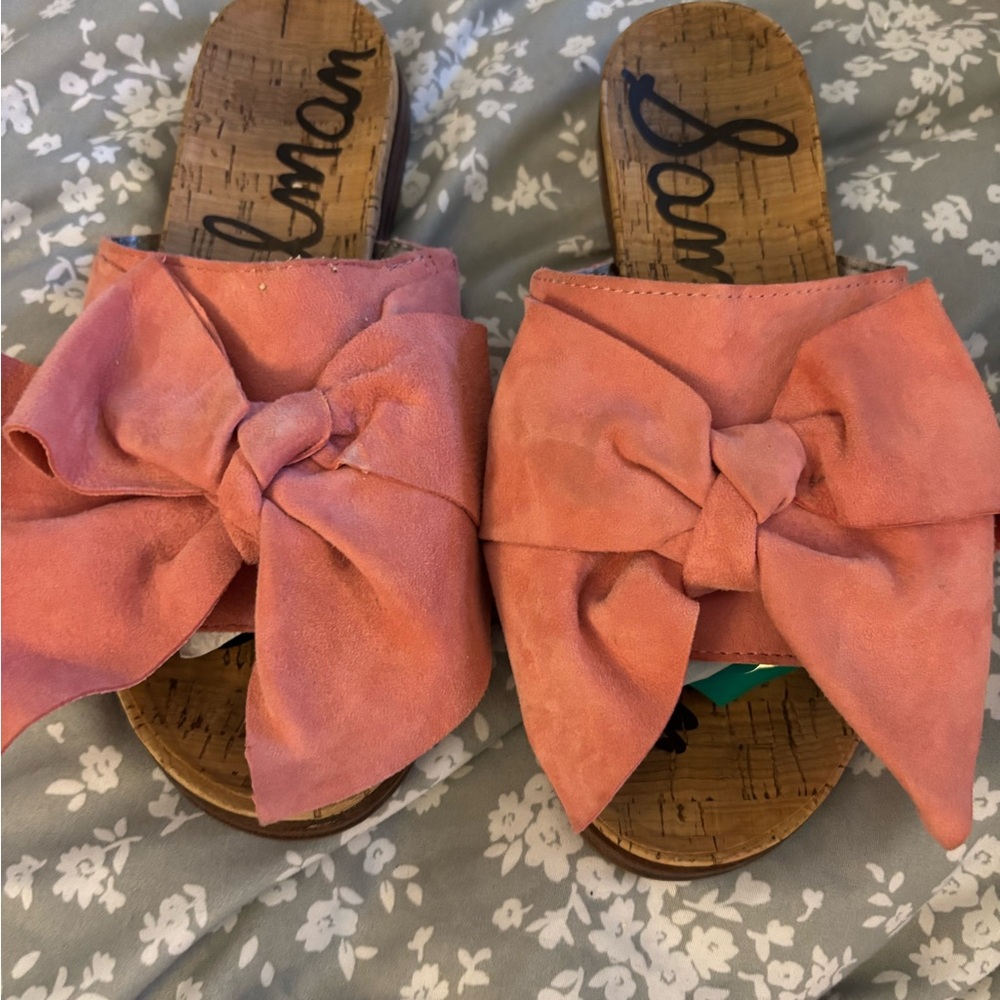 Sam Edelman Coral Bow Slide Sandals